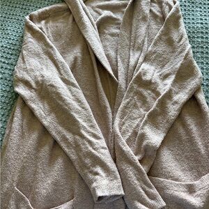 Barefoot Dreams pale pink Cardigan Sweater Soft Knit Open Front